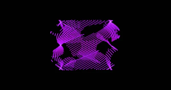 Metaverse Abstraktní technologie růžové, šeříkové, fialové čtvercové čtvercové pozadí z čar a teček, částeček. režim mísení — Stock fotografie