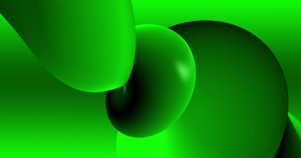 Imagens em loop. Fundo verde claro abstrato com linhas 3D verdes dinâmicas. Animação 3D de linhas de cores de ervas. Fundo de vídeo moderno, animado, protetor de tela, espaço de cópia — Vídeo de Stock