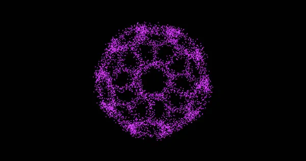 Abstrakcyjna technologia różowa, liliowa, fioletowa, kółka z kropek, kółka cząstek. tryb mieszania — Zdjęcie stockowe