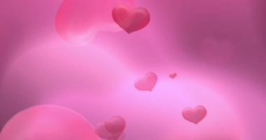 Kırmızı kalpler. Sevgililer günü, aşk, yıldönümü tatili, anneler günü, 8 Mart, kadınlar günü düğünü, davetiye kartı. 4K video kaydı. Harmanlama kipi