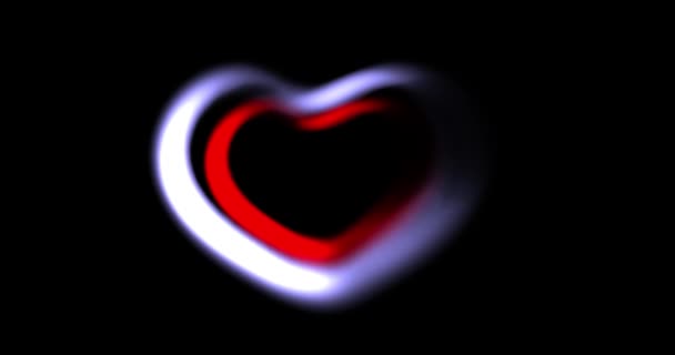 Czerwone serca na czarnym tle. Walentynki, miłość, rocznicowe wakacje, Dzień Matki, 8 marca, ślub kobiet, zaproszenie na e-kartkę. Nagranie wideo 4k. tryb mieszania — Wideo stockowe