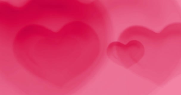 Červená srdce. Valentýn, láska, svátky k výročí, Den matek, 8. březen, svatba na den žen, pozvánka. Videozáznam 4k. režim mísení — Stock video