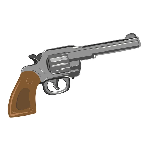 Pistola Con Estilo Arma Protectora Utilizada Por Detective Policías Oficiales — Vector de stock