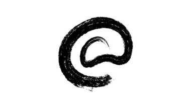 Orantı İşaretinde Homurdanma Kıvırtma Efekti. Beyaz arka planda Siyah Simge Simgesi. Siyah ve beyaz alfa kanalı kırpılıyor. Doodle Efekti.