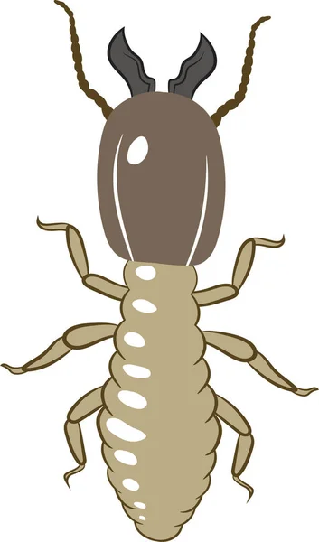 Termite Vector Clipart Insetos Insetos Vermes Pragas Moscas Isolados —  Vetores de Stock