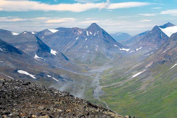 Riesige Arktische Landschaft Des Sarek Nationalparks Lappland Schweden Von Der — Stockfoto