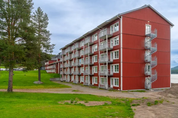 Vidsel Швеція 2022 Hotel Storforsen Pite River Swedish Arctic День — стокове фото
