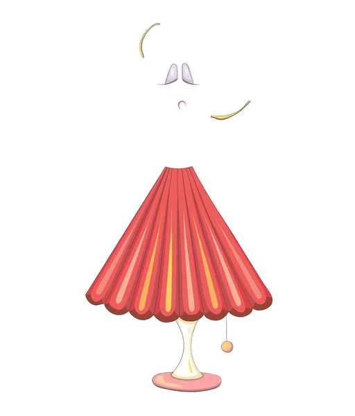 Мультипликационная лампа, которая выглядит как персонаж — стоковый вектор