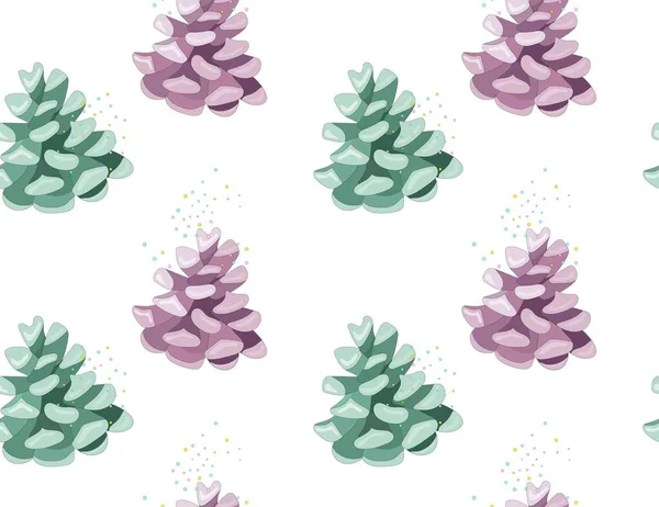 Magie beau cônes motif sans couture — Image vectorielle
