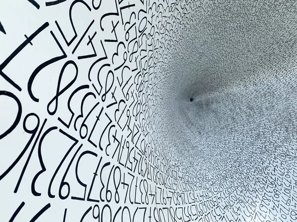 Beyaz arka planda siyah sayılar. Siyah beyaz arkaplan.