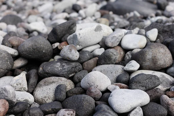 Texture of the seashore with bare stones. Natural background