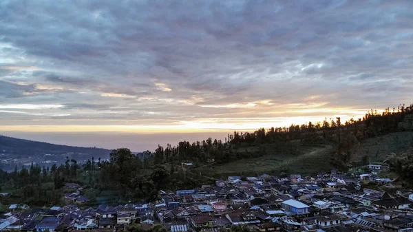 Created Dji Camera Golden Sunrise Charming Amazing Island Java Indonesia —  Fotos de Stock