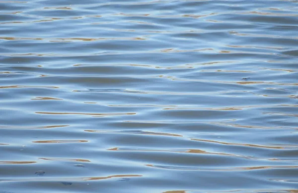 Mavi Nehir Yüzeyinde Dalgalanmalar Parıltılar — Stok fotoğraf