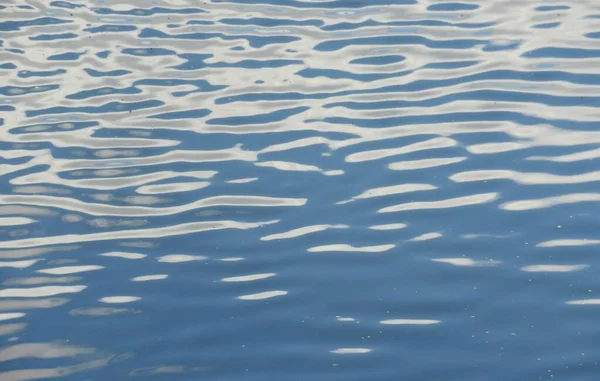 Light Blue River Water Surface Ripples Sky Reflection — 图库照片