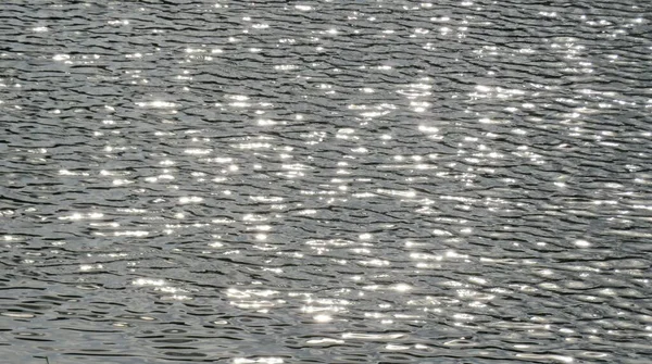Gray Water Surface Sun Glare Natural Background — Stock Photo, Image