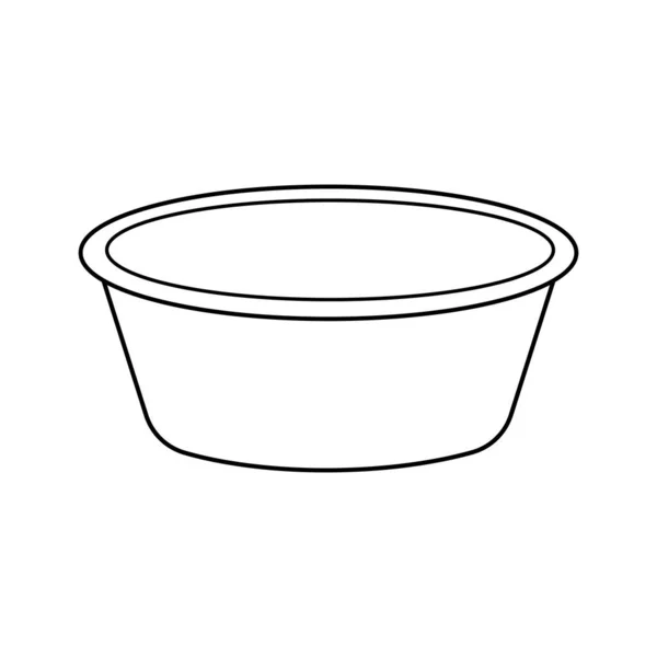 Pusta ikona basenu. Ilustracja zarysu wektora izolowana na białym — Wektor stockowy