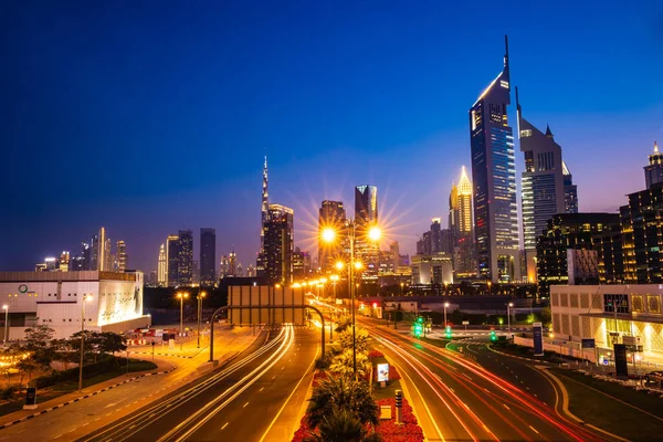 Dubai Verenigde Arabische Emiraten April 2022 Prachtige Dubai Stad Nachts — Stockfoto