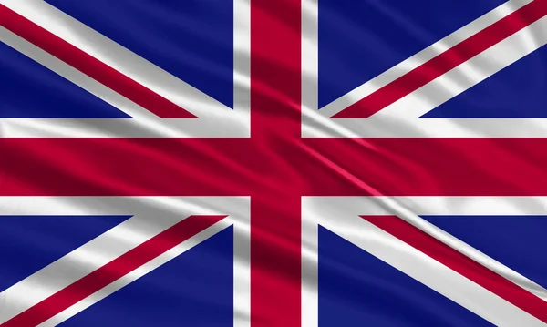 United Kingdom Flag Design Waving England Flag Made Satin Silk — Wektor stockowy