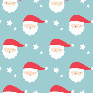 Sevimli çizgi film Noel Baba kusursuz desenli sanat