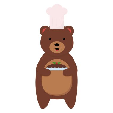 Sevimli çizgi film aşçısı, Noel pastalı ayı.