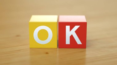 Ahşap masa ve küp konsepti