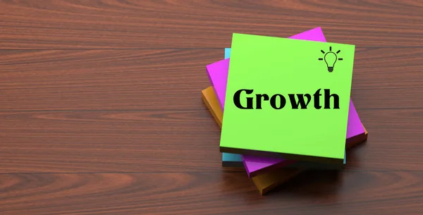 Adhesive Note Growth Benefit Concept — Fotografia de Stock