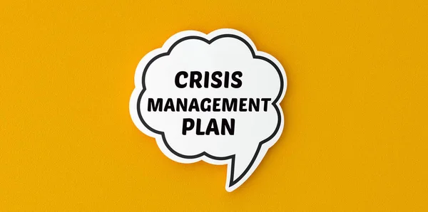 危機管理計画とスピーチバブル — ストック写真