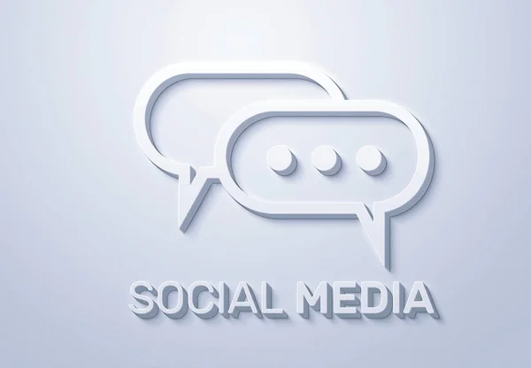 Social Media Speech Bubble Icon — Foto Stock