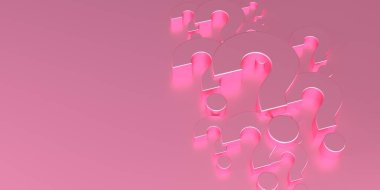 3d soru işaretleri ve soyut arkaplan