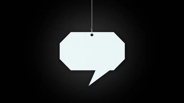 Hanging Rope Speech Bubble Concept — Fotografia de Stock