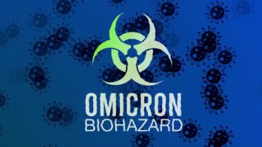 Omicron varyant biyolojik tehlike video konsepti