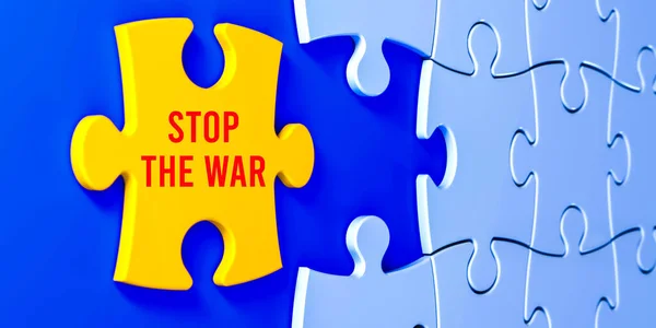 Zatrzymać Puzzle Wojny — Zdjęcie stockowe
