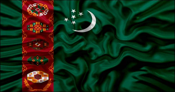 Vågig Effekt Och Turkmenistan — Stockfoto