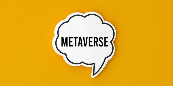 Beszédbuborék Metaverse — Stock Fotó