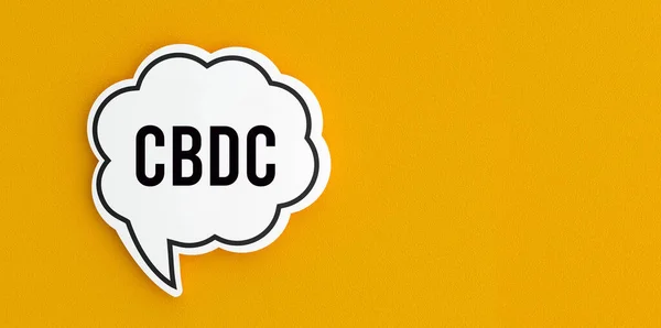 Cbdc Concept Speech Bubble —  Fotos de Stock