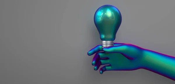 Hand Light Bulb — Stock Photo, Image