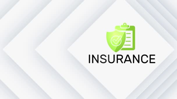 Insurance Icon Video Render — Vídeo de stock