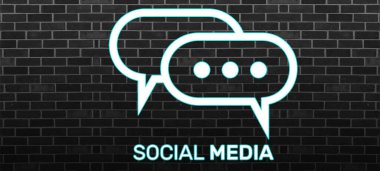 social media neon light