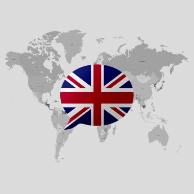Uk Ulusal bayrağı ve sosyal konular konsepti