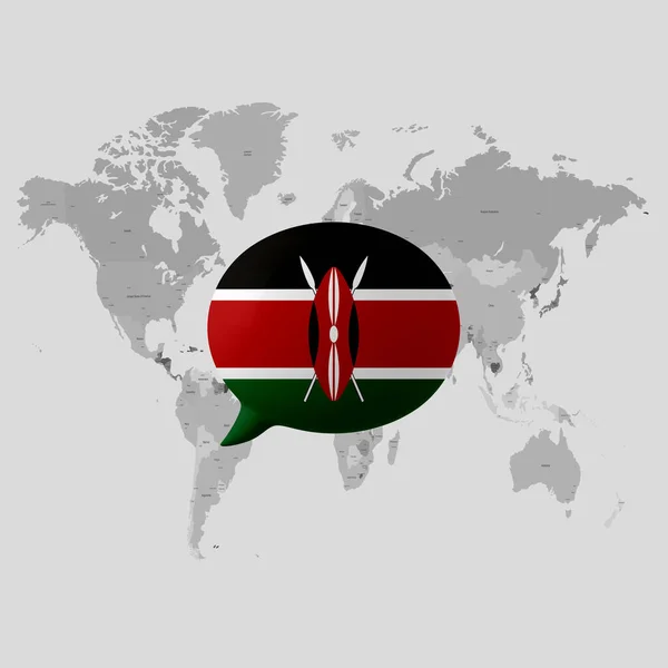 Kenya National Flag Social Issues Concept — Foto Stock