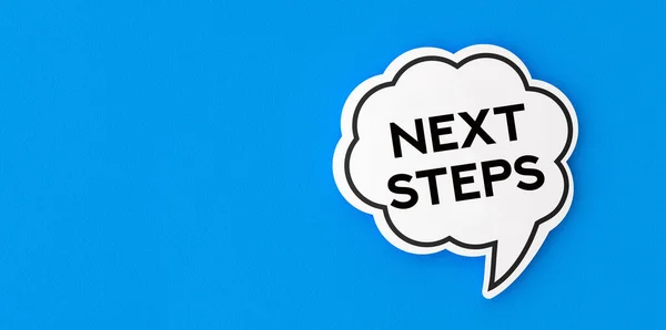 Next Steps Speech Bubble — Stock Fotó