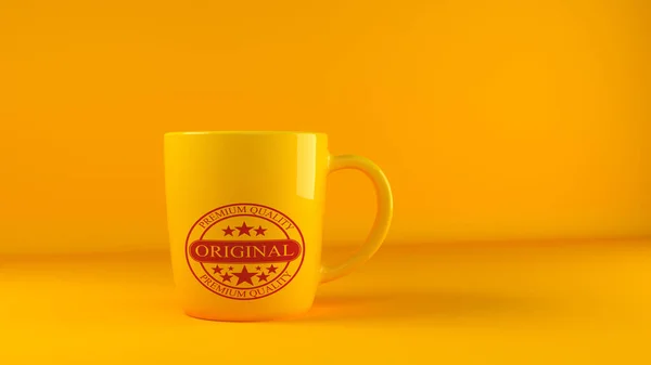 Mug Cup Quality Logo — Stockfoto