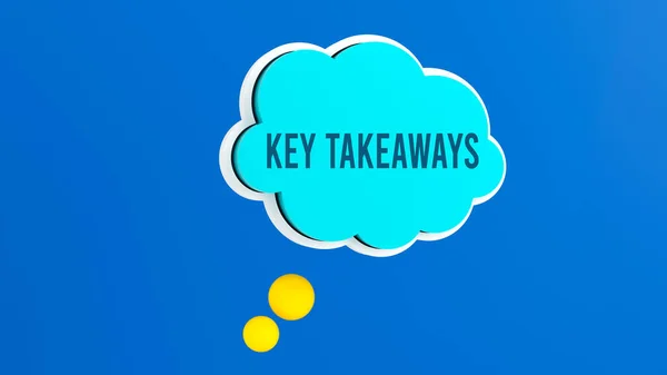 Speech Bubble Key Takeaways —  Fotos de Stock