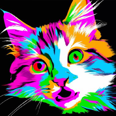 Renkli suluboya boya ile soyut arkaplan