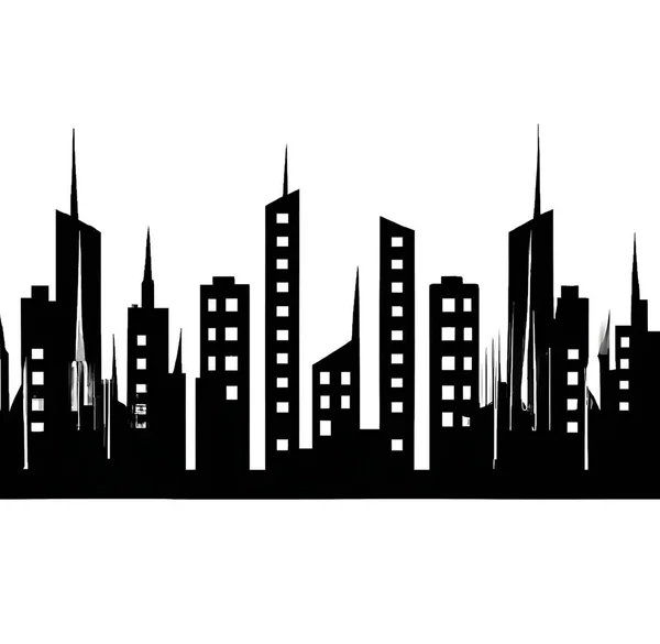 Vektor Illustration Staden Skyline — Stockfoto