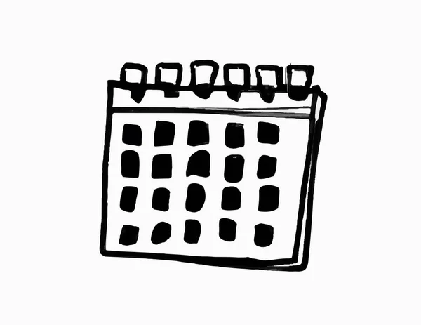 drawing doodle style calendar