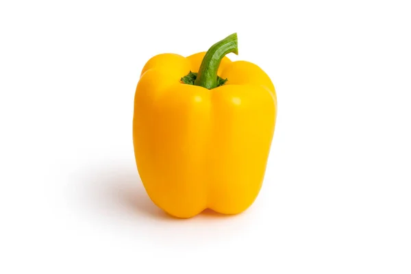 Fresh Yellow Bell Pepper Sweet Pepper Fruit Capsicum Annuum Shadow — Fotografia de Stock