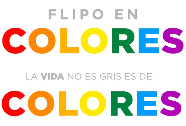 Kleuren Trots Lgtbi Regenboog Trots Lgbt Regenboog Trots Vlag Spaanse — Stockvector