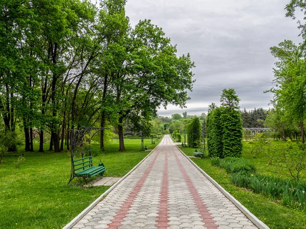 Hermoso Parque Ciudad Chisinau Moldova Jardín Botánico Otoño —  Fotos de Stock