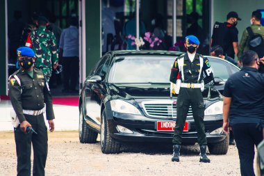 Sorong, Batı Papua, Endonezya, 4 Ekim 2021. Endonezya Başkanı Joko Widodo 'nun Devlet Ziyareti.